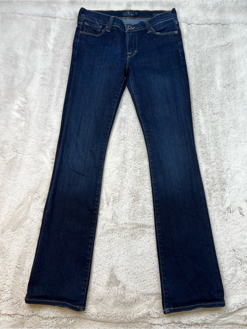 Lucky Brand Bootcut Jeans Womens Size 2 / 26 Dark Blue Brooke Boot 31" Inseam